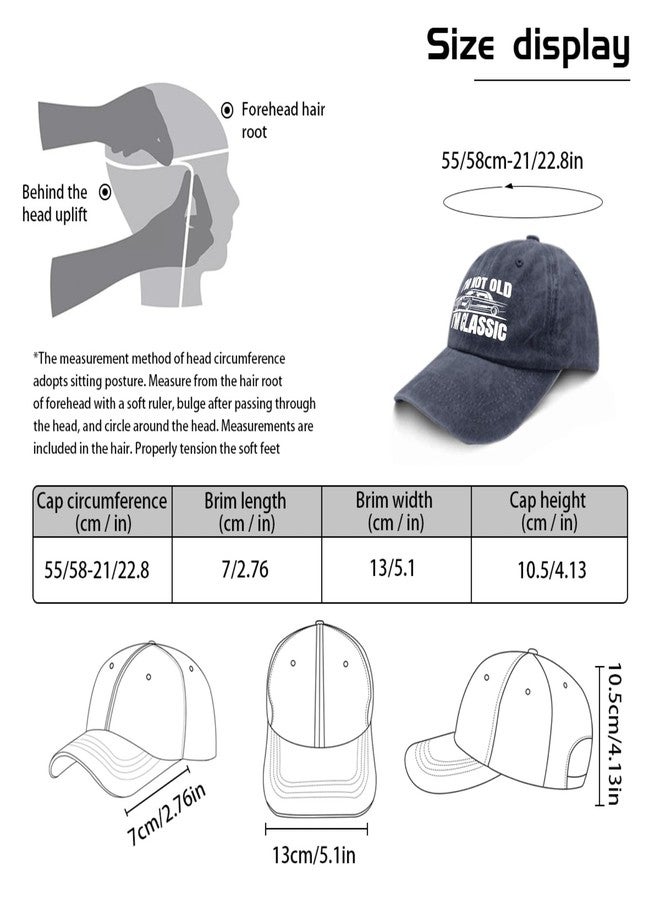 ODCRAT Retirement Birthday Gifts Cap I'm not Old I'm Classic Baseball Caps for Women Funny Dad Hat Adjustable Navy Blue - Image 2